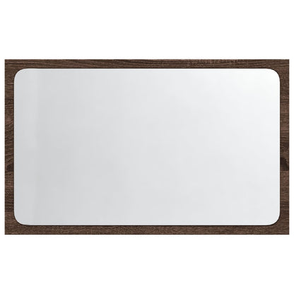 vidaXL LED-Badspiegel Braun Eichen-Optik 60x8,5x38 cm Holzwerkstoff