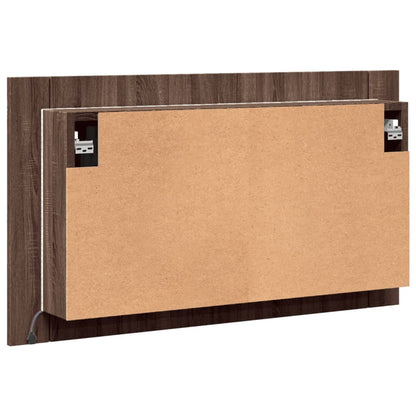 vidaXL LED-Spiegelschrank Braun Eichen-Optik 80x12x45 cm Acryl