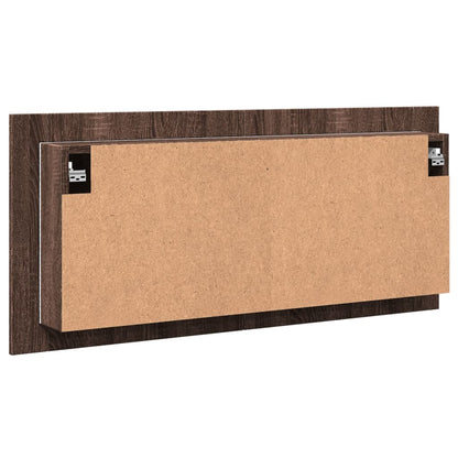 vidaXL LED-Spiegelschrank Braun Eichen-Optik 100x12x45 cm