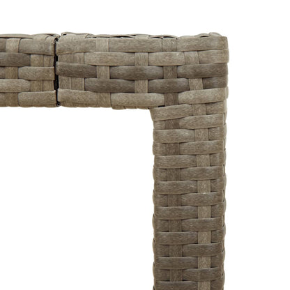 vidaXL Table de jardin avec plateau en bois d'acacia gris 150x90x75 cm en résine tressée