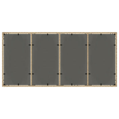 vidaXL Gartentisch mit Glasplatte Beige 190x90x75 cm Poly Rattan