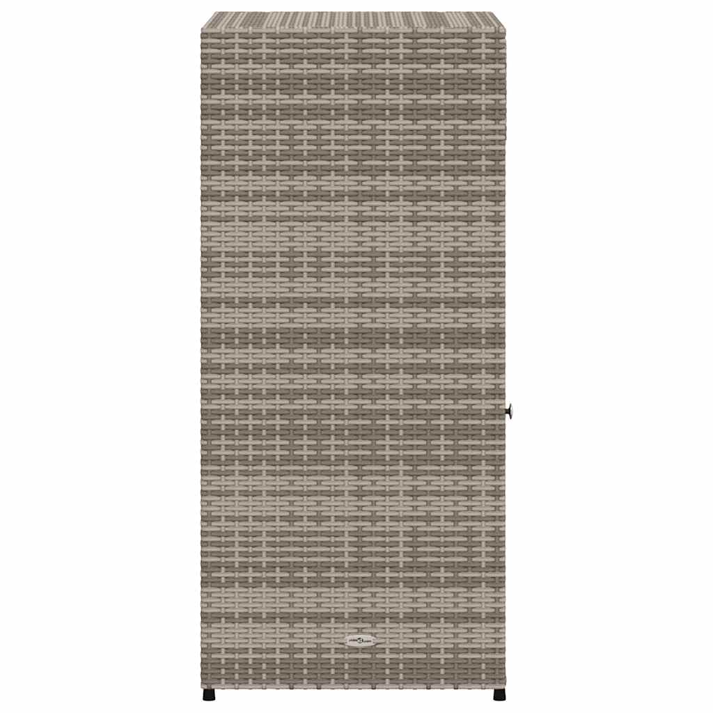 Gartenschrank Grau 55x55x111 cm Poly Rattan