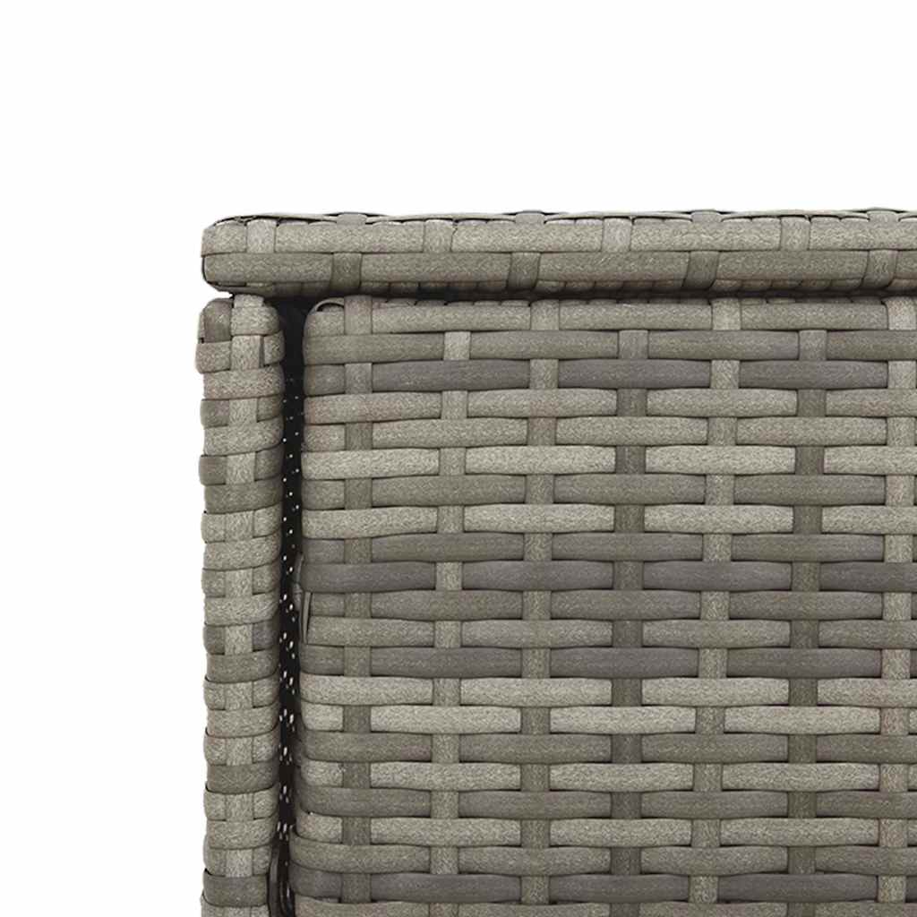 Gartenschrank Grau 55x55x111 cm Poly Rattan