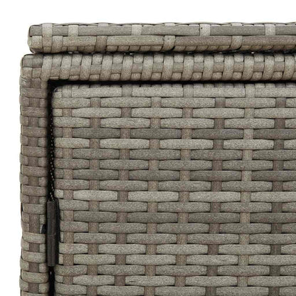 Gartenschrank Grau 110x55x60,5 cm Poly Rattan
