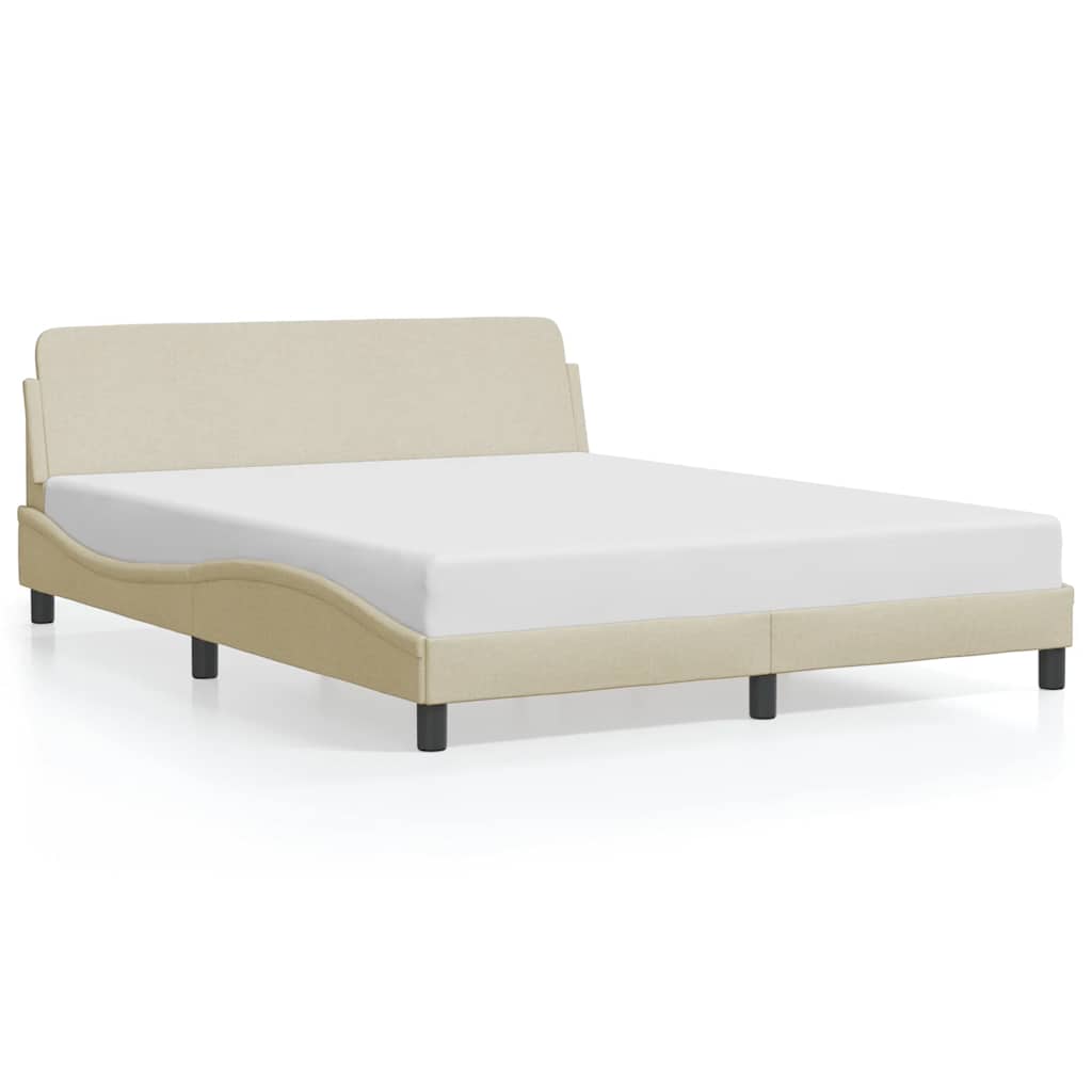 Bettgestell "Dover" Creme 160x200 cm Stoff