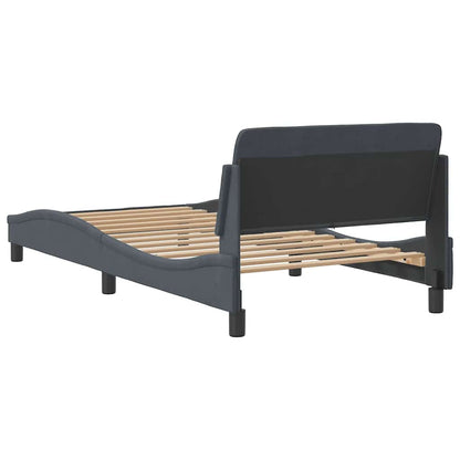 vidaXL Bettgestell "Dover" Dunkelgrau 100x203 cm Samt