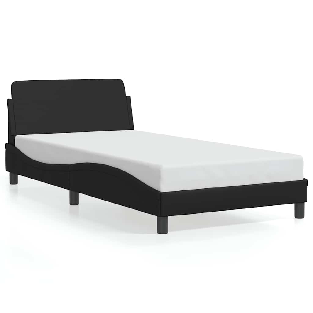 vidaXL Bettgestell "Dover" Schwarz 100x203 cm Kunstleder