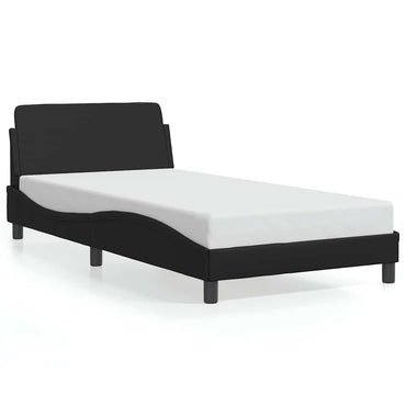 vidaXL Bettgestell "Dover" Schwarz 100x203 cm Kunstleder