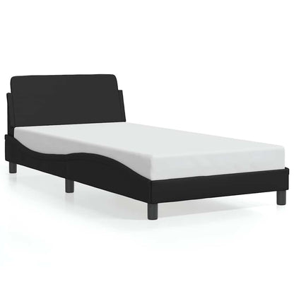 vidaXL Bettgestell "Dover" Schwarz 100x203 cm Kunstleder