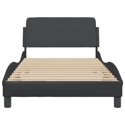 vidaXL Bettgestell "Dover" Schwarz 100x203 cm Kunstleder