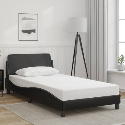 vidaXL Bettgestell "Dover" Schwarz 100x203 cm Kunstleder