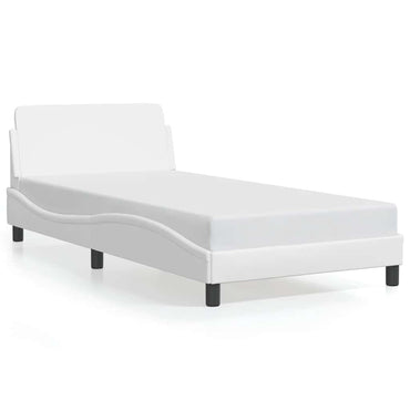 vidaXL Bettgestell "Dover" Weiß 100x203 cm Kunstleder