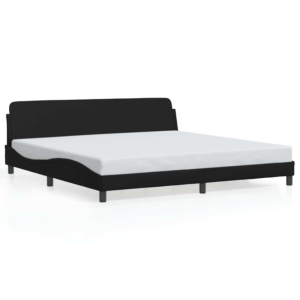 vidaXL Bettgestell "Dover" Schwarz 193x203 cm Kunstleder