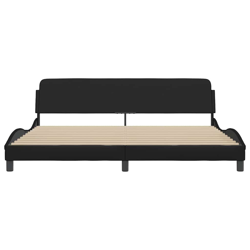 vidaXL Bettgestell "Dover" Schwarz 193x203 cm Kunstleder