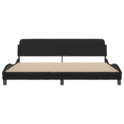 vidaXL Bettgestell "Dover" Schwarz 193x203 cm Kunstleder