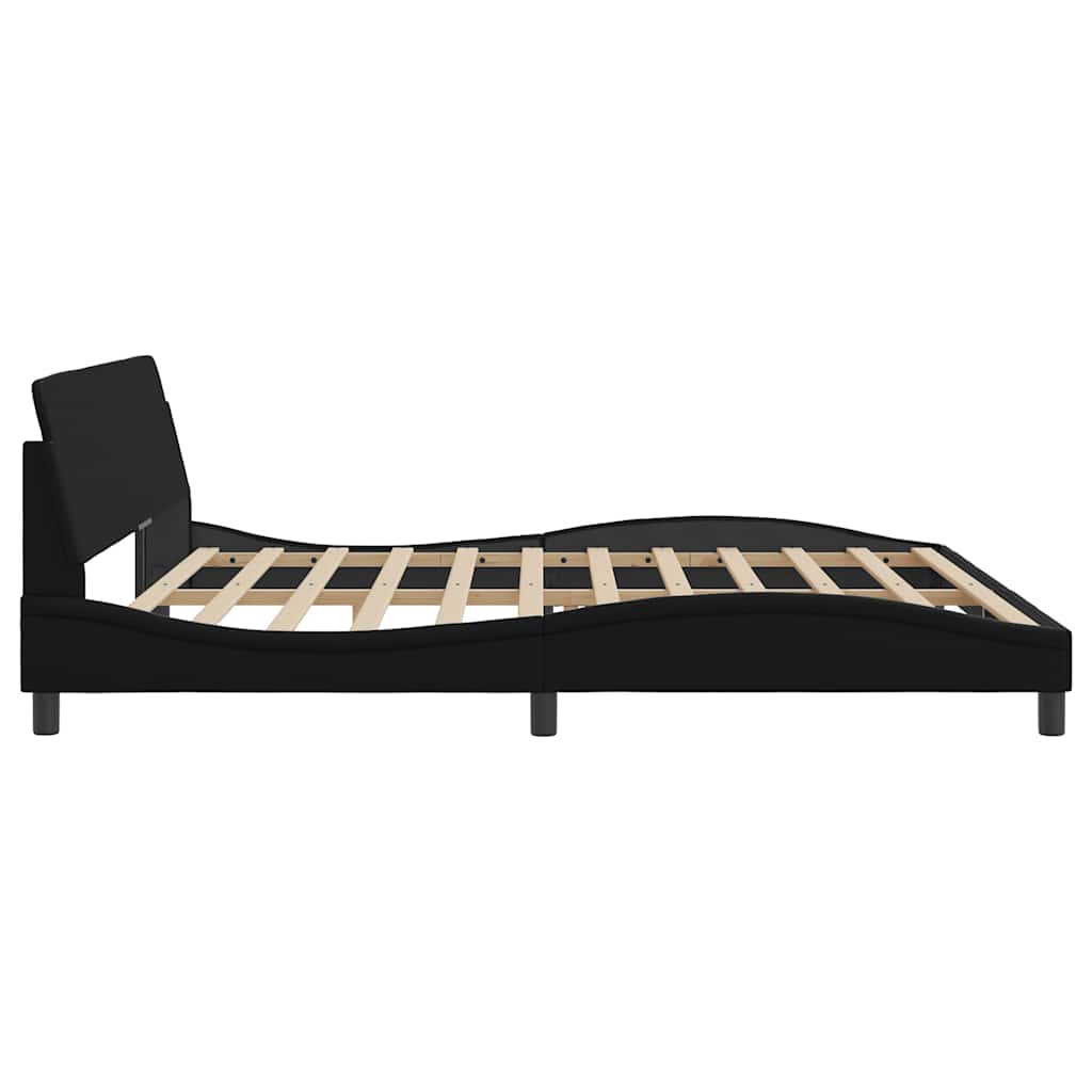 vidaXL Bettgestell "Dover" Schwarz 193x203 cm Kunstleder