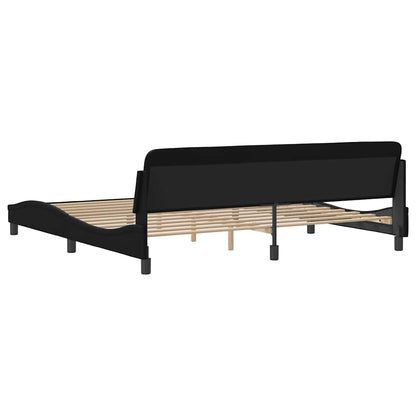 vidaXL Bettgestell "Dover" Schwarz 193x203 cm Kunstleder