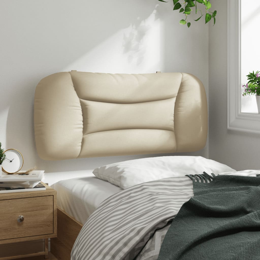 vidaXL Kopfteil-Kissen "Hvar" Creme 80 cm Stoff
