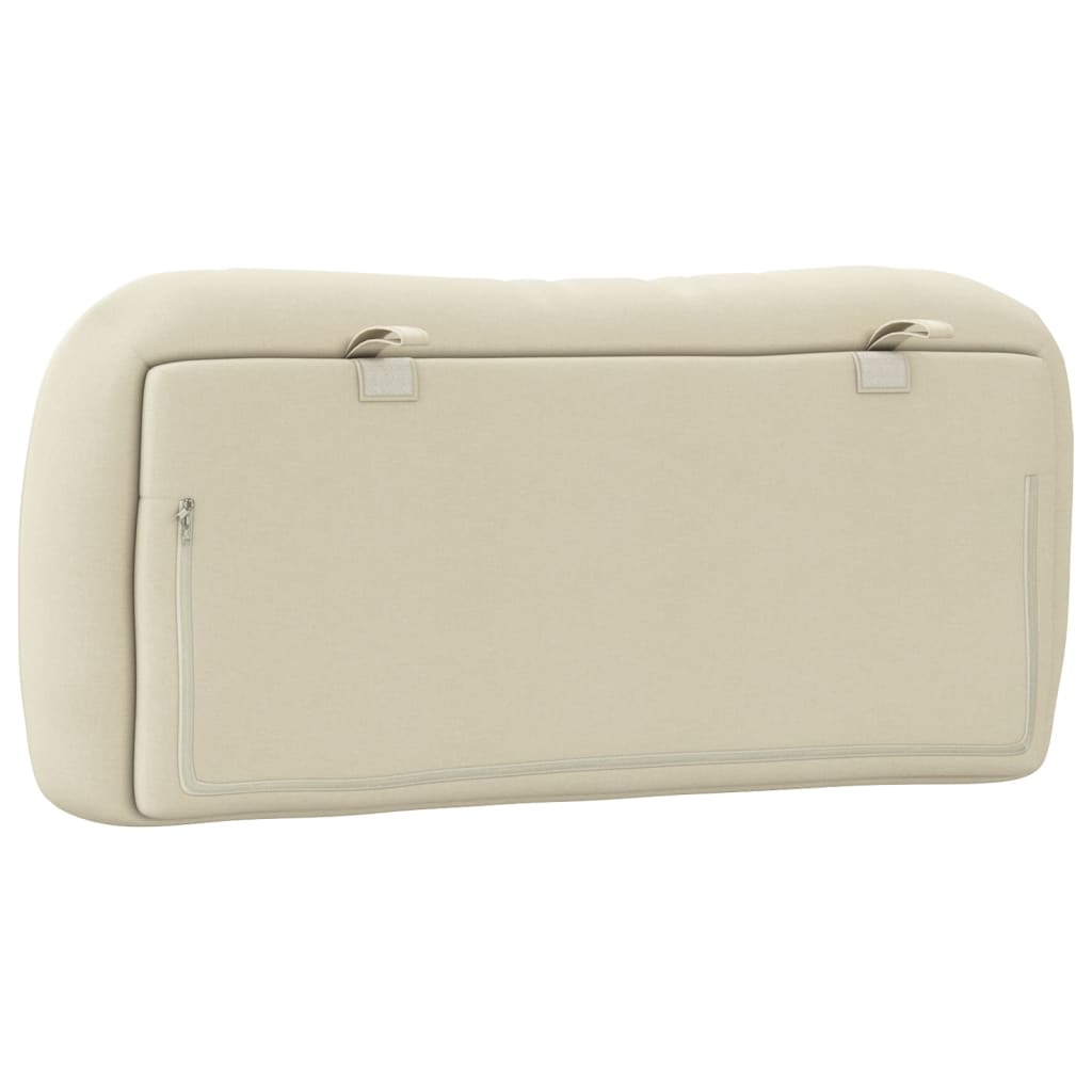 vidaXL Kopfteil-Kissen "Hvar" Creme 80 cm Stoff