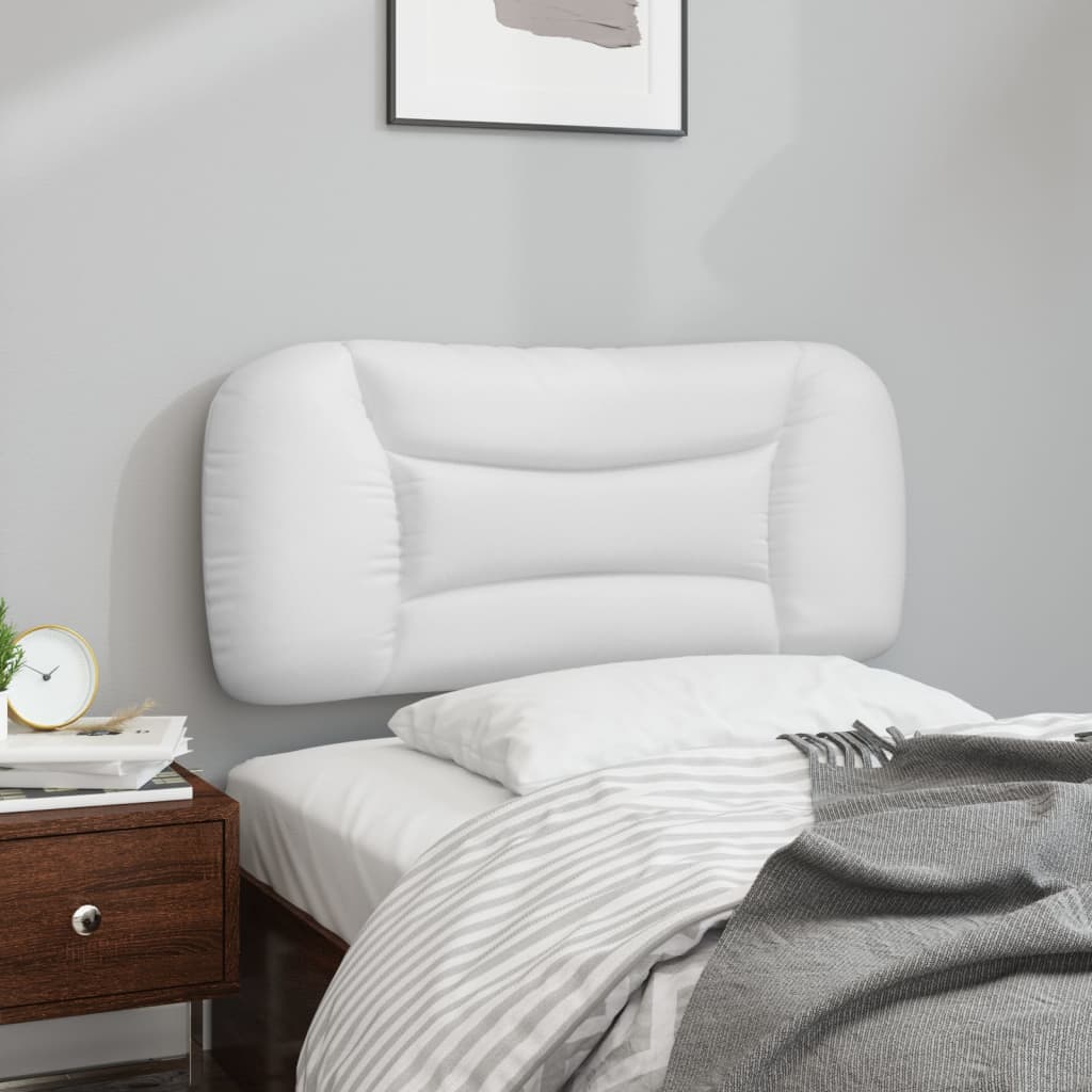 vidaXL Oreiller de tête de lit "Hvar" Blanc 80 cm Similicuir