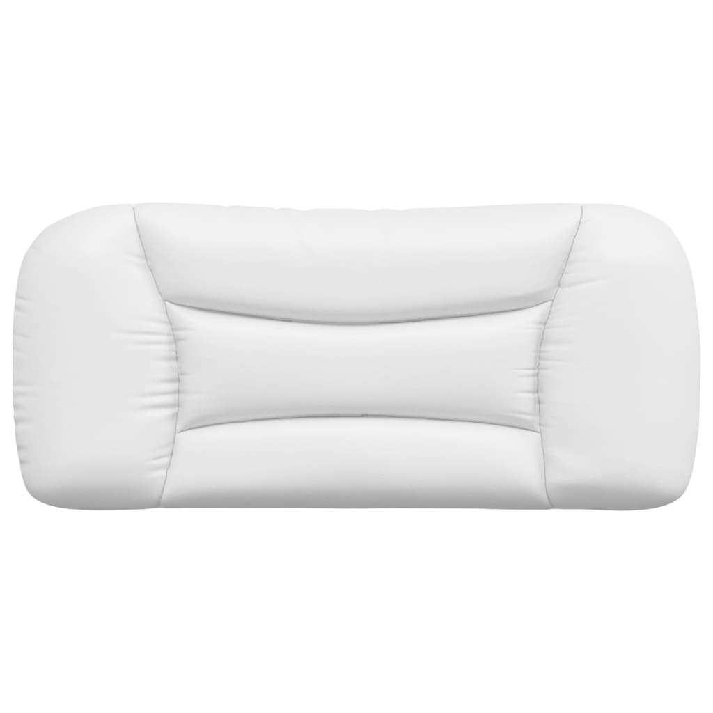 vidaXL Oreiller de tête de lit "Hvar" Blanc 80 cm Similicuir