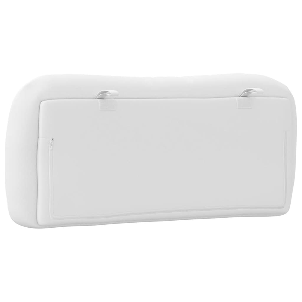 vidaXL Oreiller de tête de lit "Hvar" Blanc 80 cm Similicuir