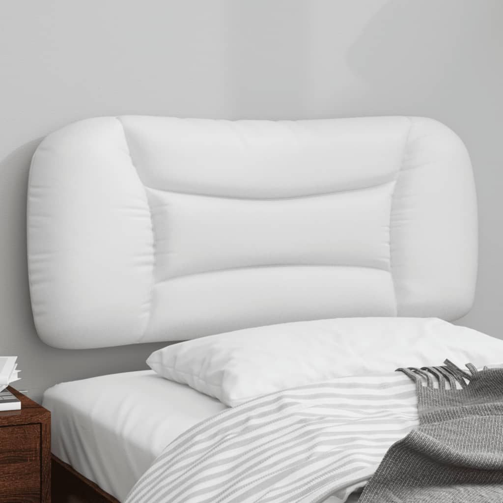 vidaXL Oreiller de tête de lit "Hvar" Blanc 80 cm Similicuir