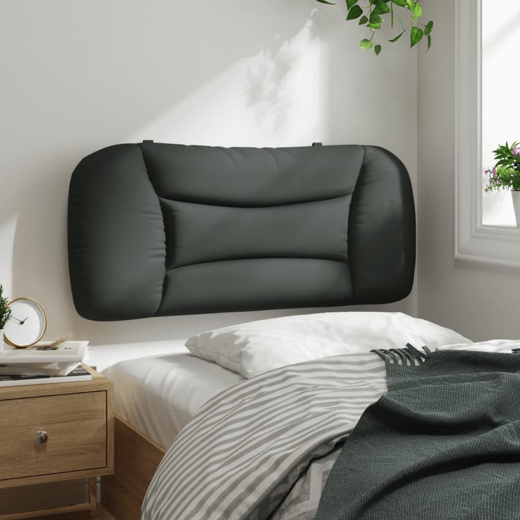 vidaXL Kopfteil-Kissen "Hvar" Dunkelgrau 90 cm Stoff