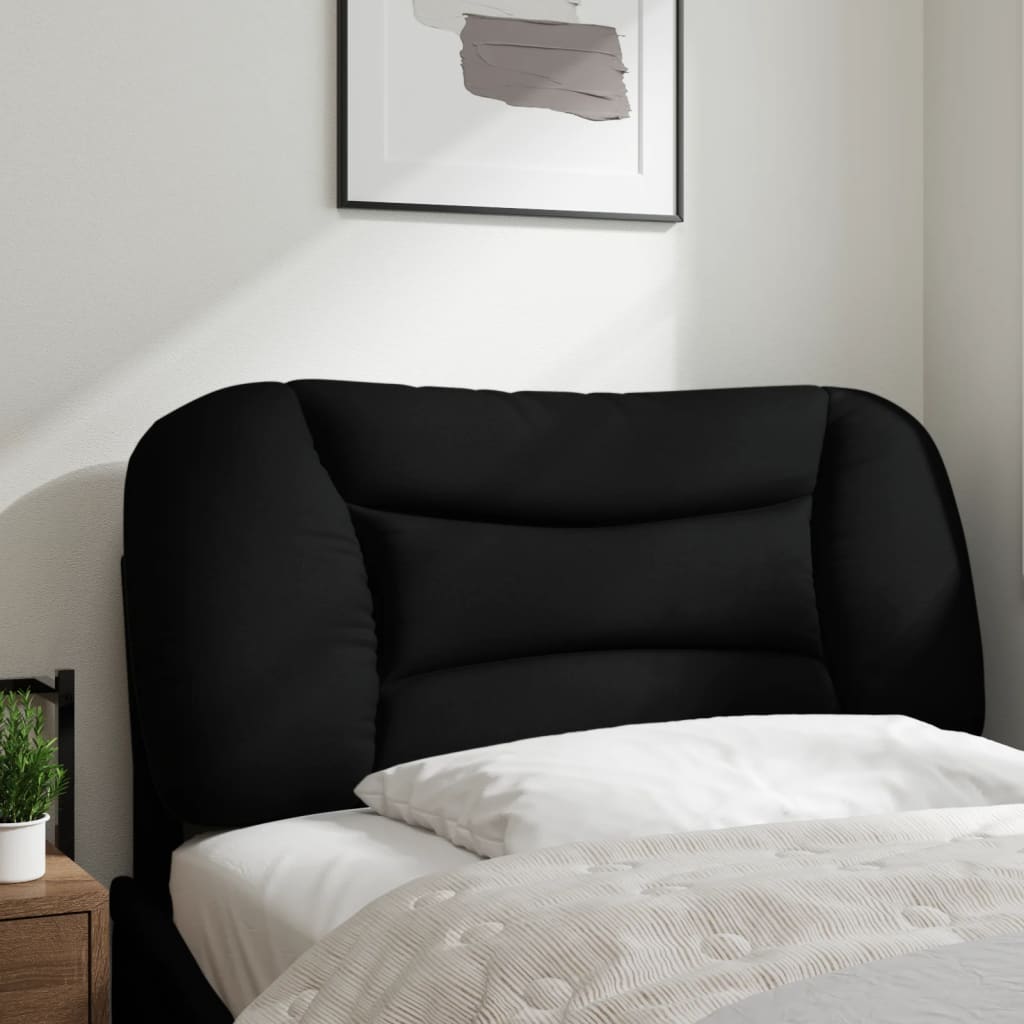 vidaXL Kopfteil-Kissen "Hvar" Schwarz 90 cm Stoff