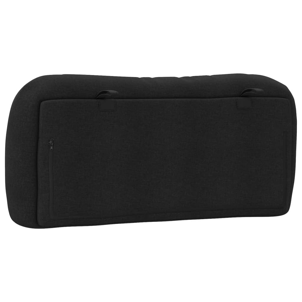 vidaXL Kopfteil-Kissen "Hvar" Schwarz 90 cm Stoff