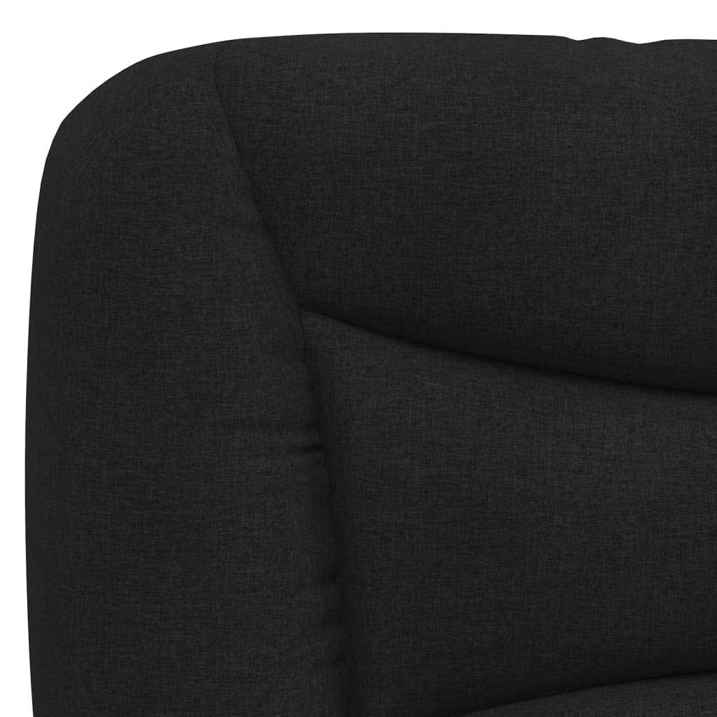 vidaXL Kopfteil-Kissen "Hvar" Schwarz 90 cm Stoff
