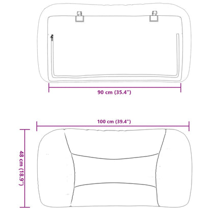 vidaXL Kopfteil-Kissen "Hvar" Dunkelbraun 90 cm Stoff