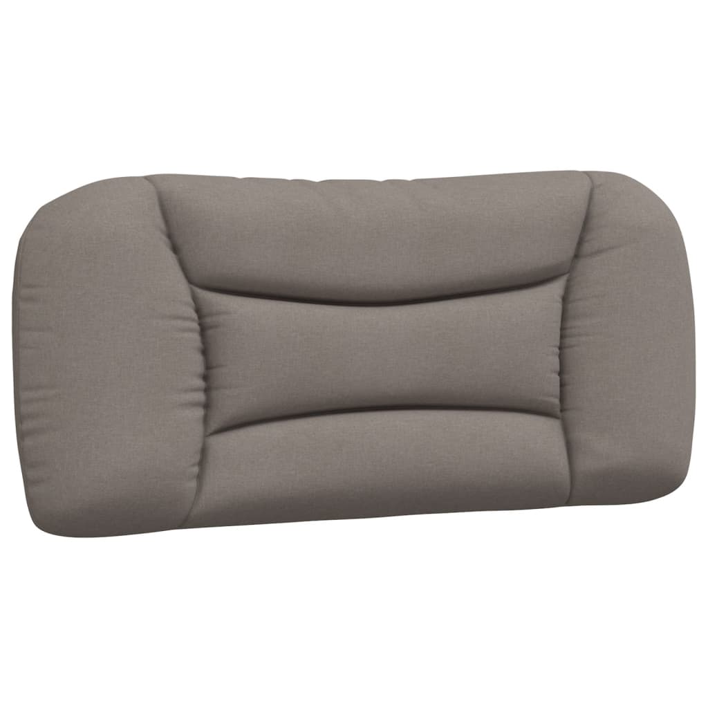 vidaXL Oreiller de tête de lit "Hvar" Taupe 90 cm Tissu