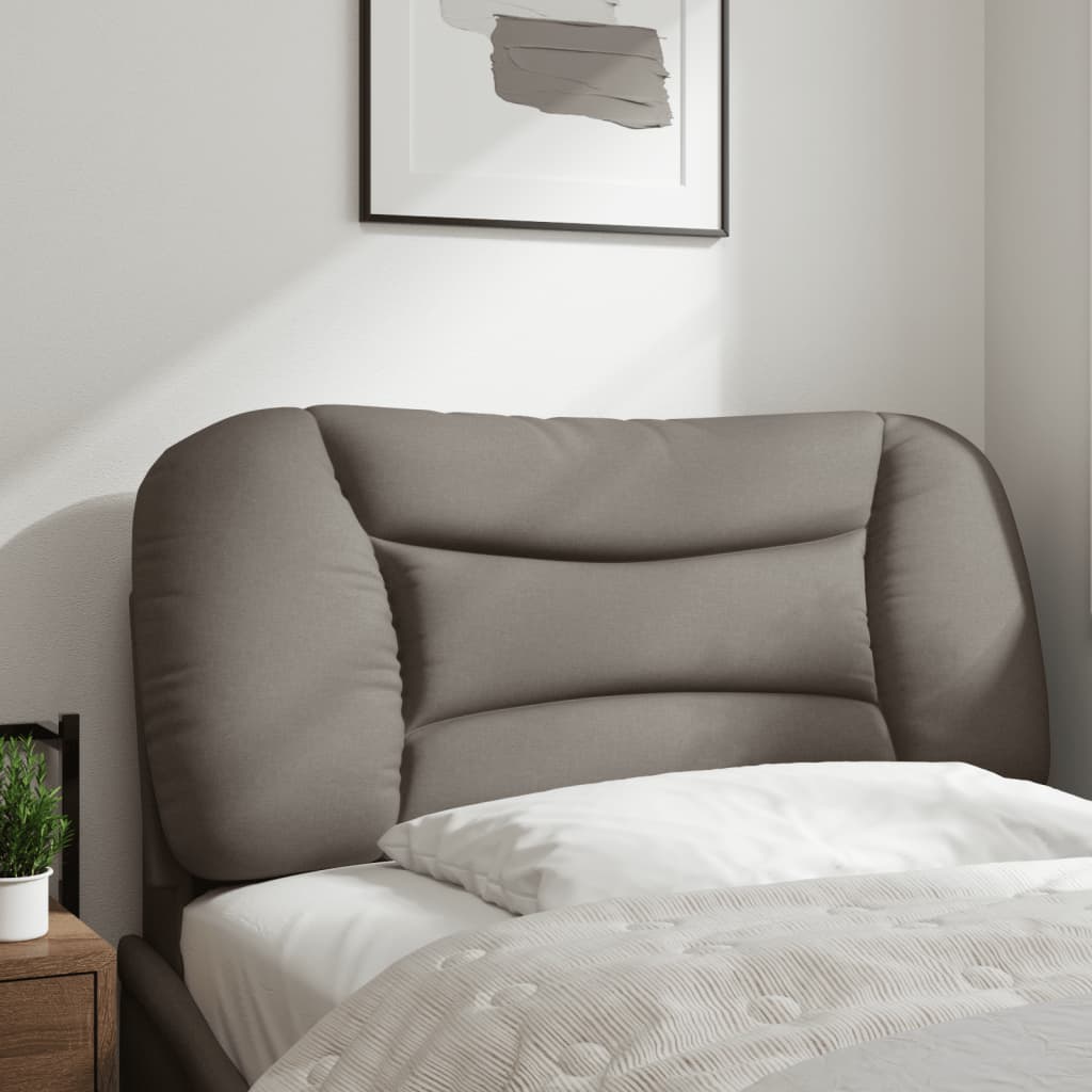 vidaXL Oreiller de tête de lit "Hvar" Taupe 90 cm Tissu