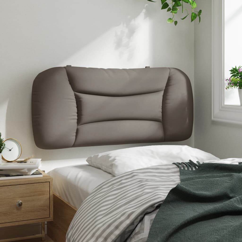 vidaXL Oreiller de tête de lit "Hvar" Taupe 90 cm Tissu