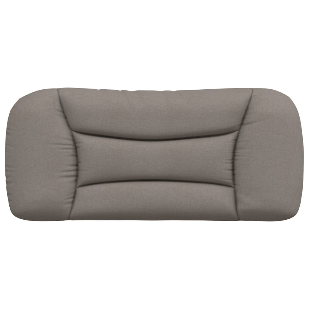 vidaXL Oreiller de tête de lit "Hvar" Taupe 90 cm Tissu