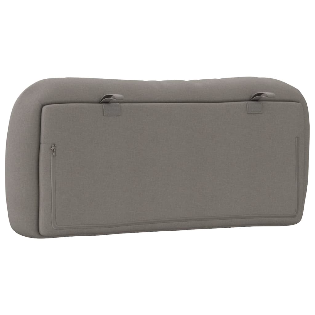 vidaXL Oreiller de tête de lit "Hvar" Taupe 90 cm Tissu