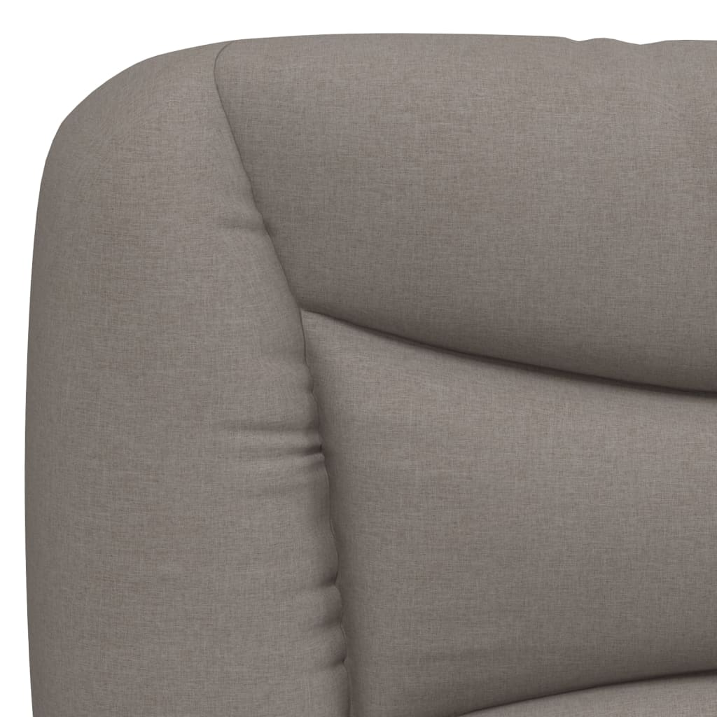 vidaXL Oreiller de tête de lit "Hvar" Taupe 90 cm Tissu