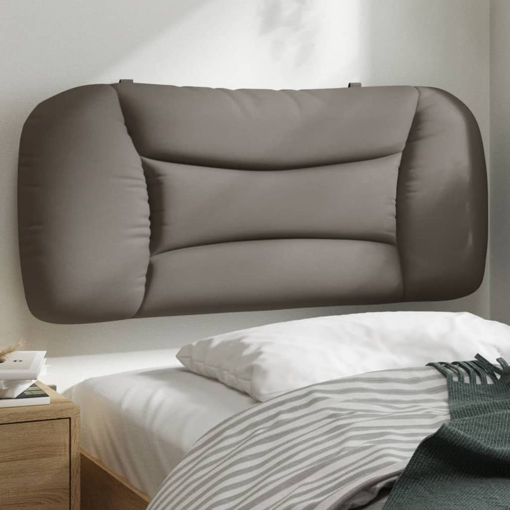 vidaXL Oreiller de tête de lit "Hvar" Taupe 90 cm Tissu