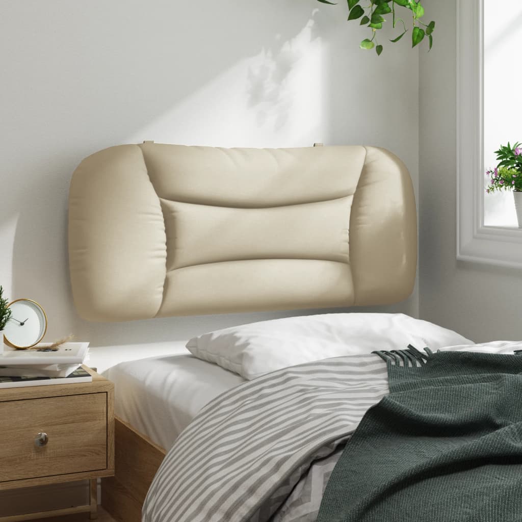vidaXL Kopfteil-Kissen "Hvar" Creme 90 cm Stoff