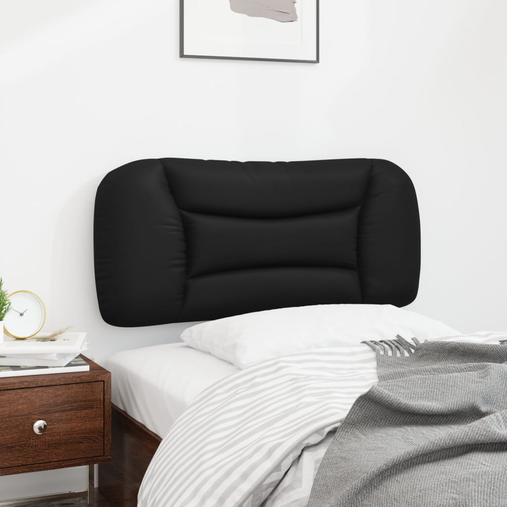 vidaXL Kopfteil-Kissen "Hvar" Schwarz 90 cm Kunstleder