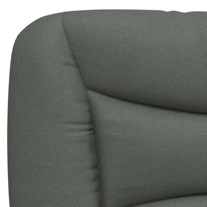 vidaXL Kopfteil-Kissen "Hvar" Dunkelgrau 100 cm Stoff