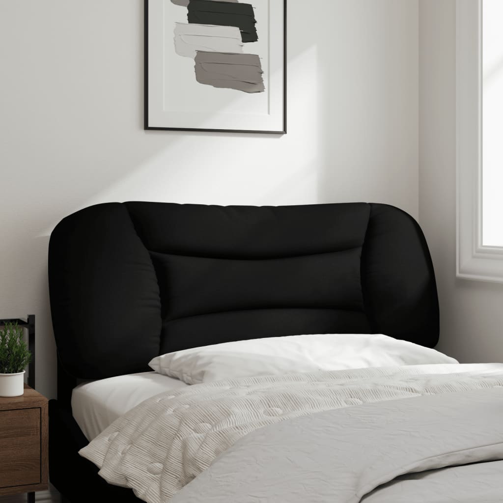 vidaXL Coussin de tête de lit « Hvar » noir 100 cm tissu