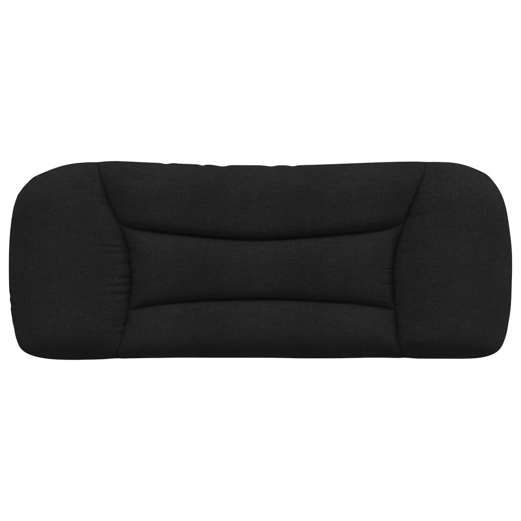 vidaXL Coussin de tête de lit « Hvar » noir 100 cm tissu