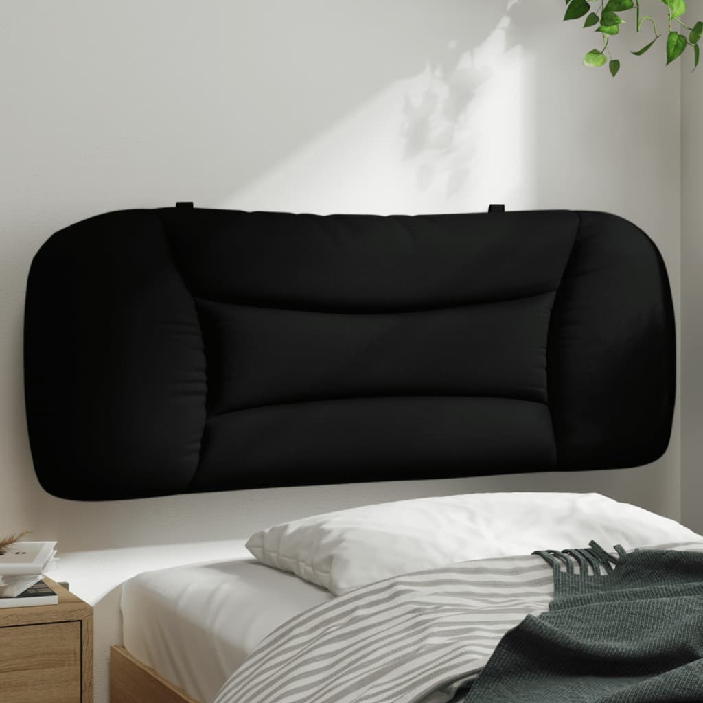 vidaXL Coussin de tête de lit « Hvar » noir 100 cm tissu
