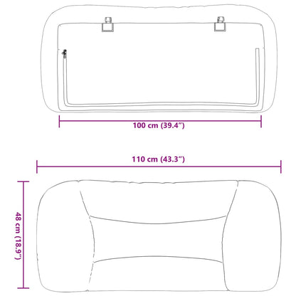 vidaXL Kopfteil-Kissen "Hvar" Dunkelbraun 100 cm Stoff