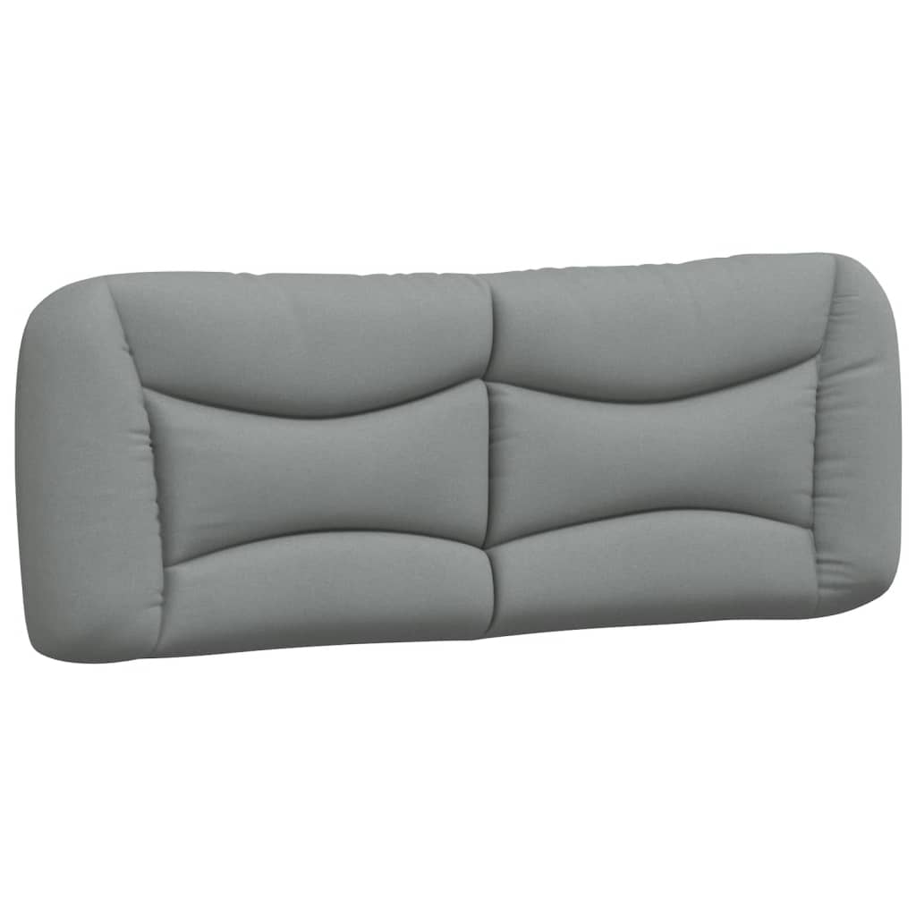 vidaXL Kopfteil-Kissen "Hvar" Hellgrau 120 cm Stoff