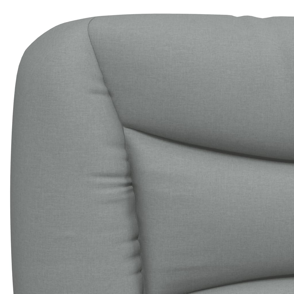 vidaXL Kopfteil-Kissen "Hvar" Hellgrau 120 cm Stoff
