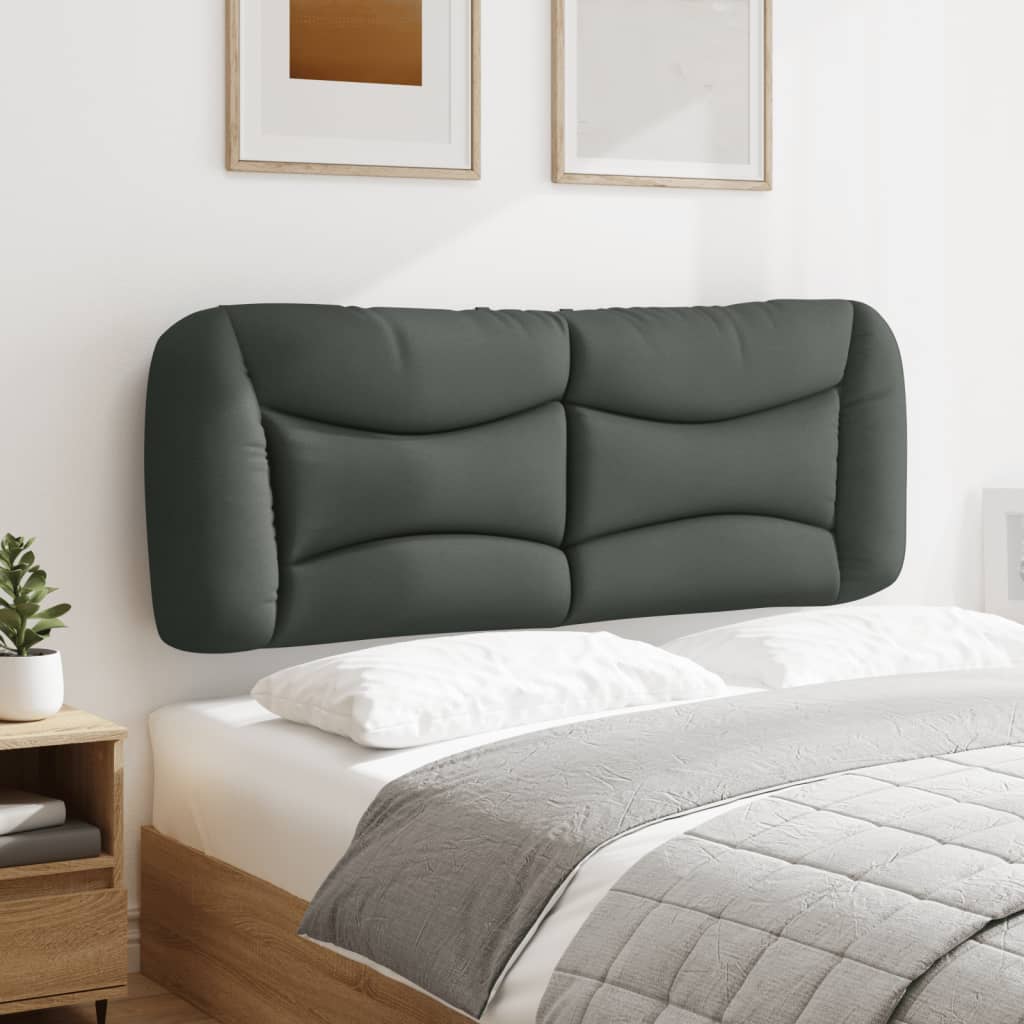 vidaXL Kopfteil-Kissen "Hvar" Dunkelgrau 120 cm Stoff