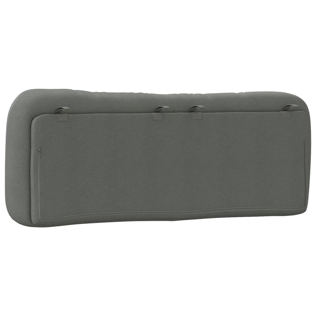 vidaXL Kopfteil-Kissen "Hvar" Dunkelgrau 120 cm Stoff